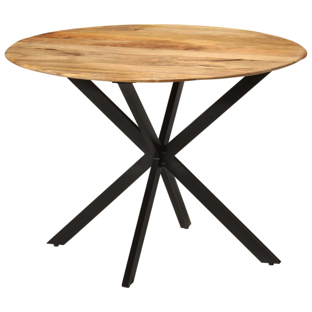 Spisebord Kjøkkenbord Ø110x78 cm heltre mango og stål