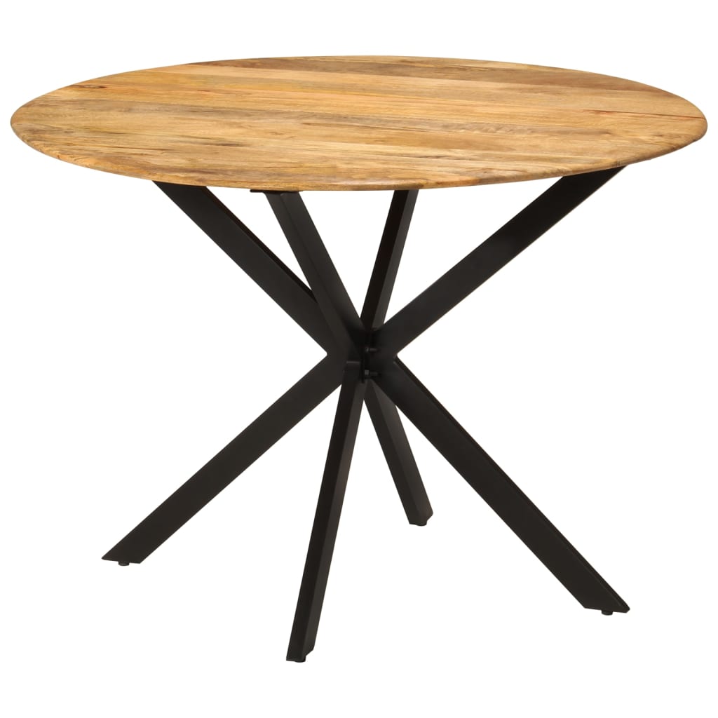 Spisebord Kjøkkenbord Ø110x78 cm heltre mango og stål