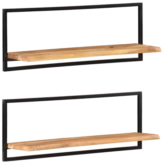 Vegghylle Tre 2 stk 100x24x35 cm heltre akasie