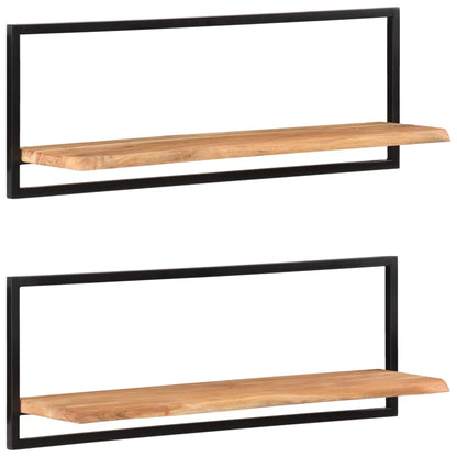 Vegghylle Tre 2 stk 100x24x35 cm heltre akasie