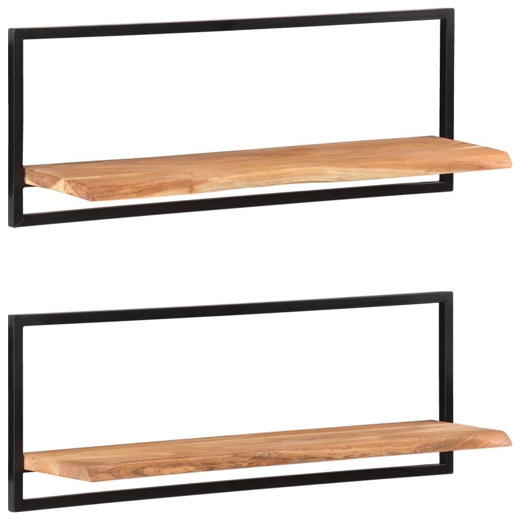 Vegghylle Tre 2 stk 100x24x35 cm heltre akasie