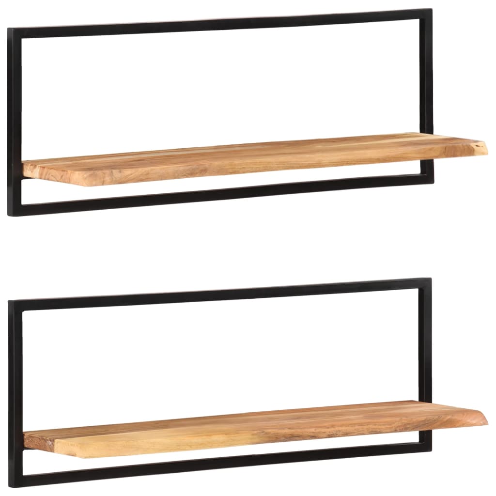 Vegghylle Tre 2 stk 100x24x35 cm heltre akasie