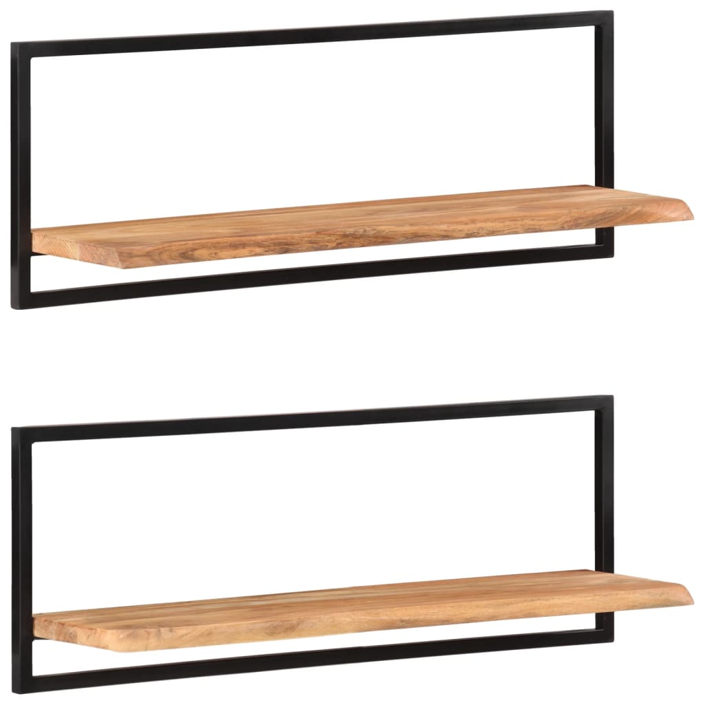 Vegghylle Tre 2 stk 100x24x35 cm heltre akasie