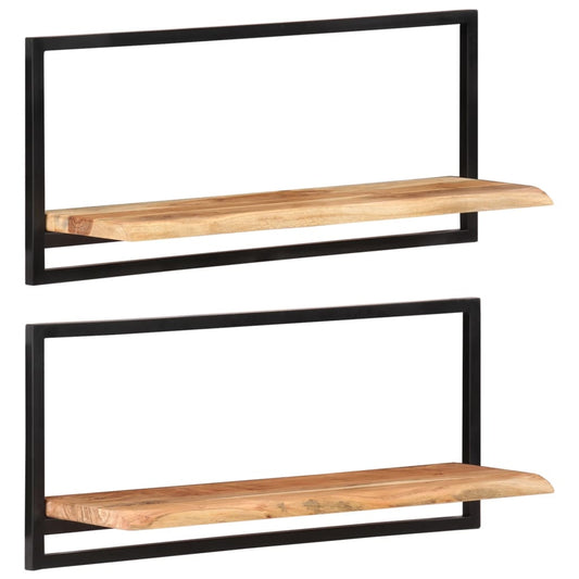 Vegghylle Tre 2 stk 80x25x35 cm heltre akasie