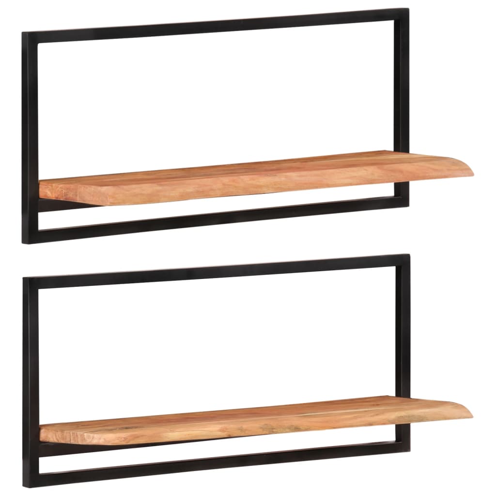 Vegghylle Tre 2 stk 80x25x35 cm heltre akasie