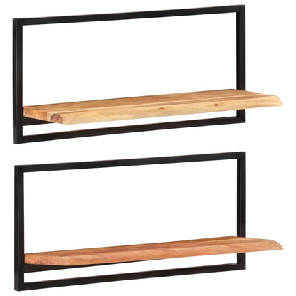 Vegghylle Tre 2 stk 80x25x35 cm heltre akasie