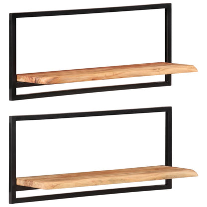 Vegghylle Tre 2 stk 80x25x35 cm heltre akasie