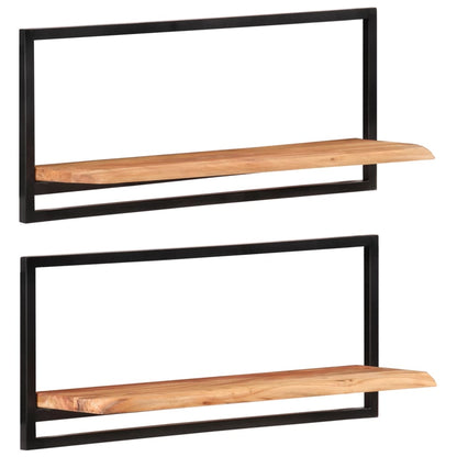 Vegghylle Tre 2 stk 80x25x35 cm heltre akasie