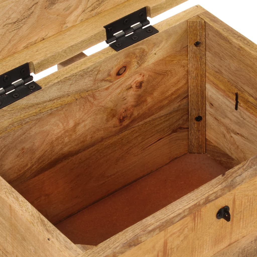 Oppbevaringskiste 39x28x31 cm heltre mango