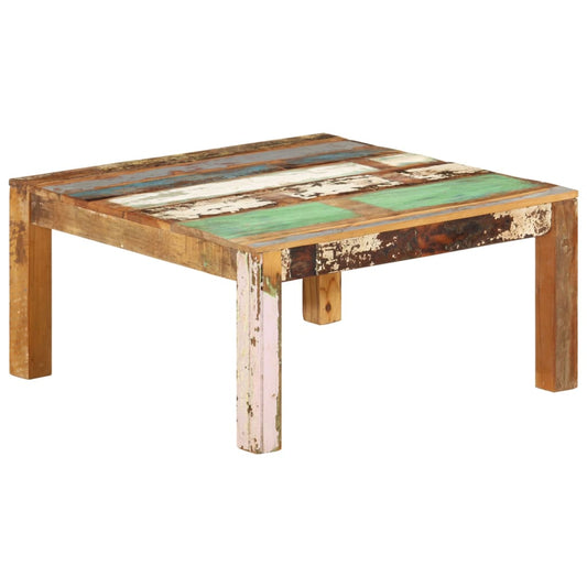 Salongbord Sofabord Tre Gjenvunnet Heltre 80x80x40 cm