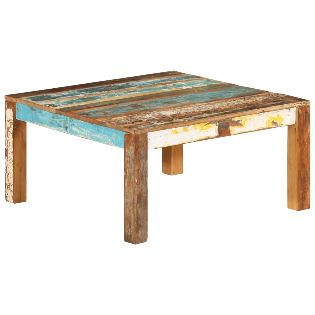 Salongbord Sofabord Tre Gjenvunnet Heltre 80x80x40 cm
