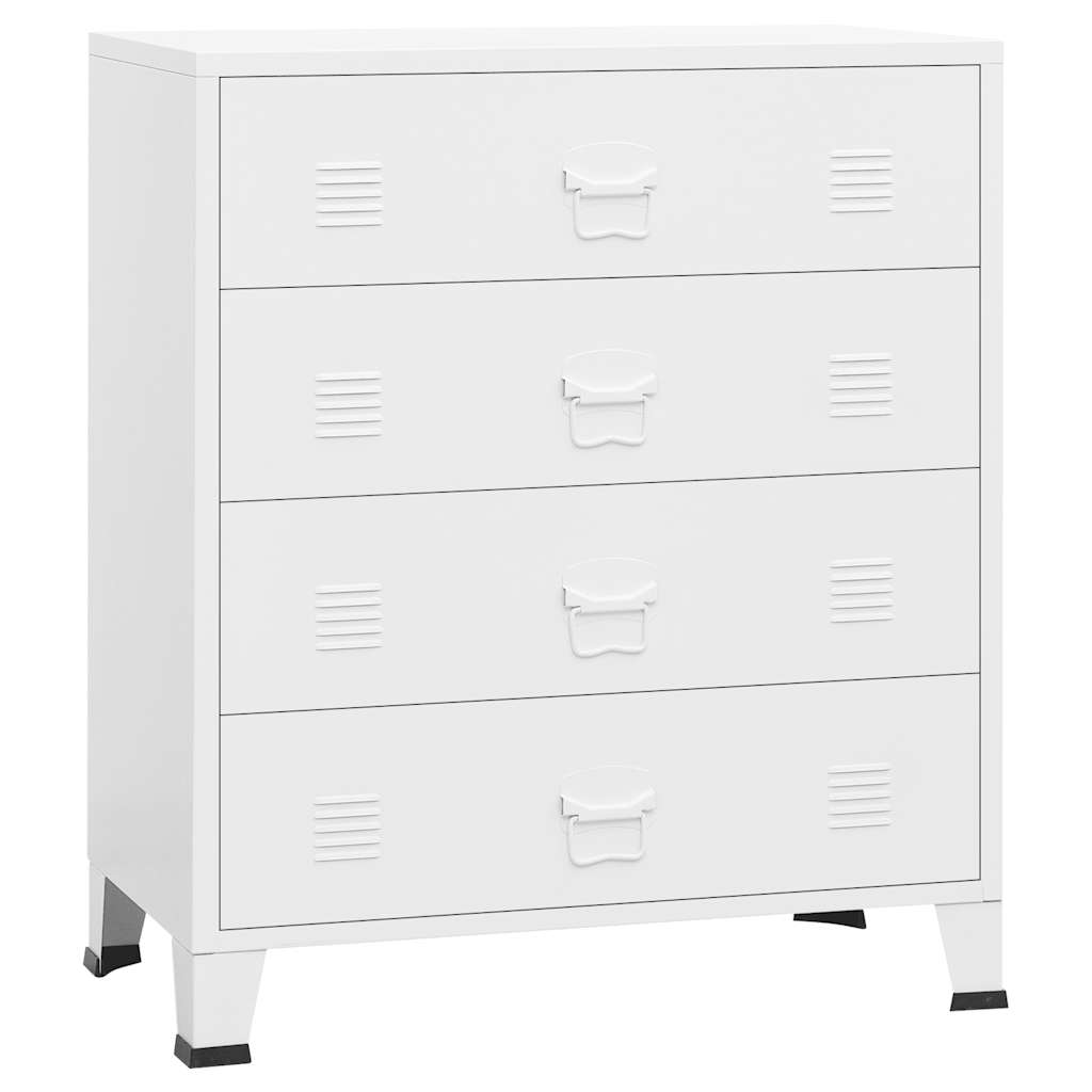 Kommode DIV. Hvit 78x40x93 cm metall