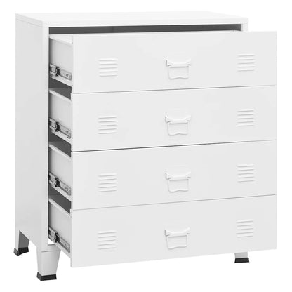 Kommode DIV. Hvit 78x40x93 cm metall