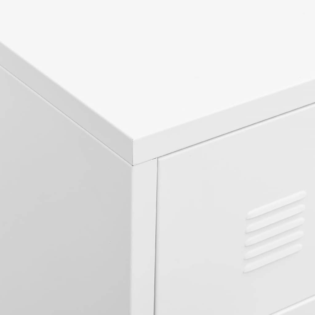 Kommode DIV. Hvit 78x40x93 cm metall