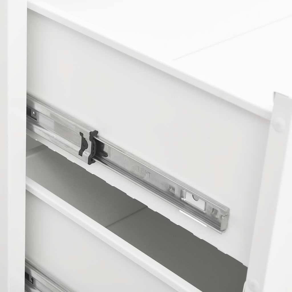 Kommode DIV. Hvit 78x40x93 cm metall