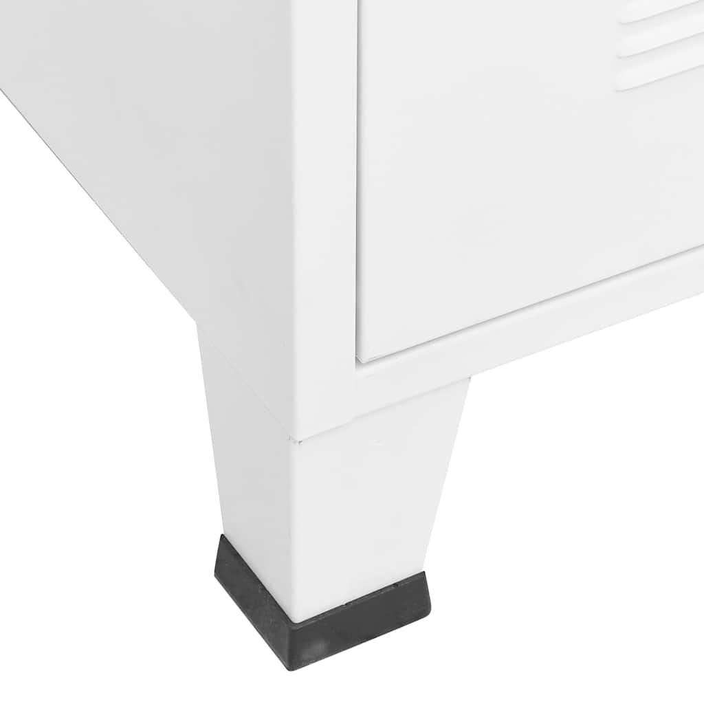 Kommode DIV. Hvit 78x40x93 cm metall