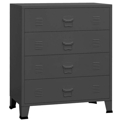 Kommode DIV.antrasitt 78x40x93 cm metall