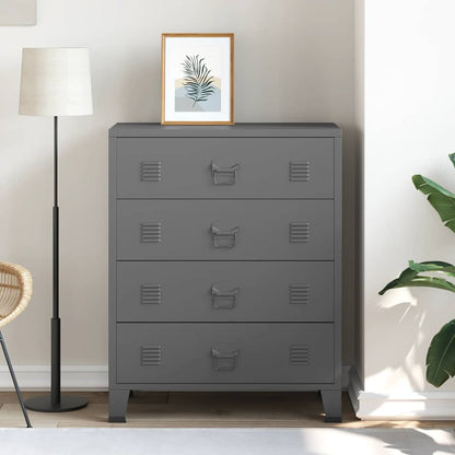 Kommode DIV.antrasitt 78x40x93 cm metall
