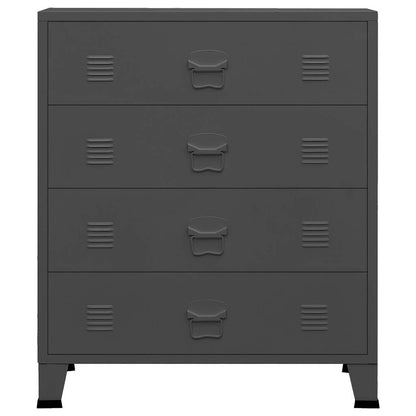 Kommode DIV.antrasitt 78x40x93 cm metall