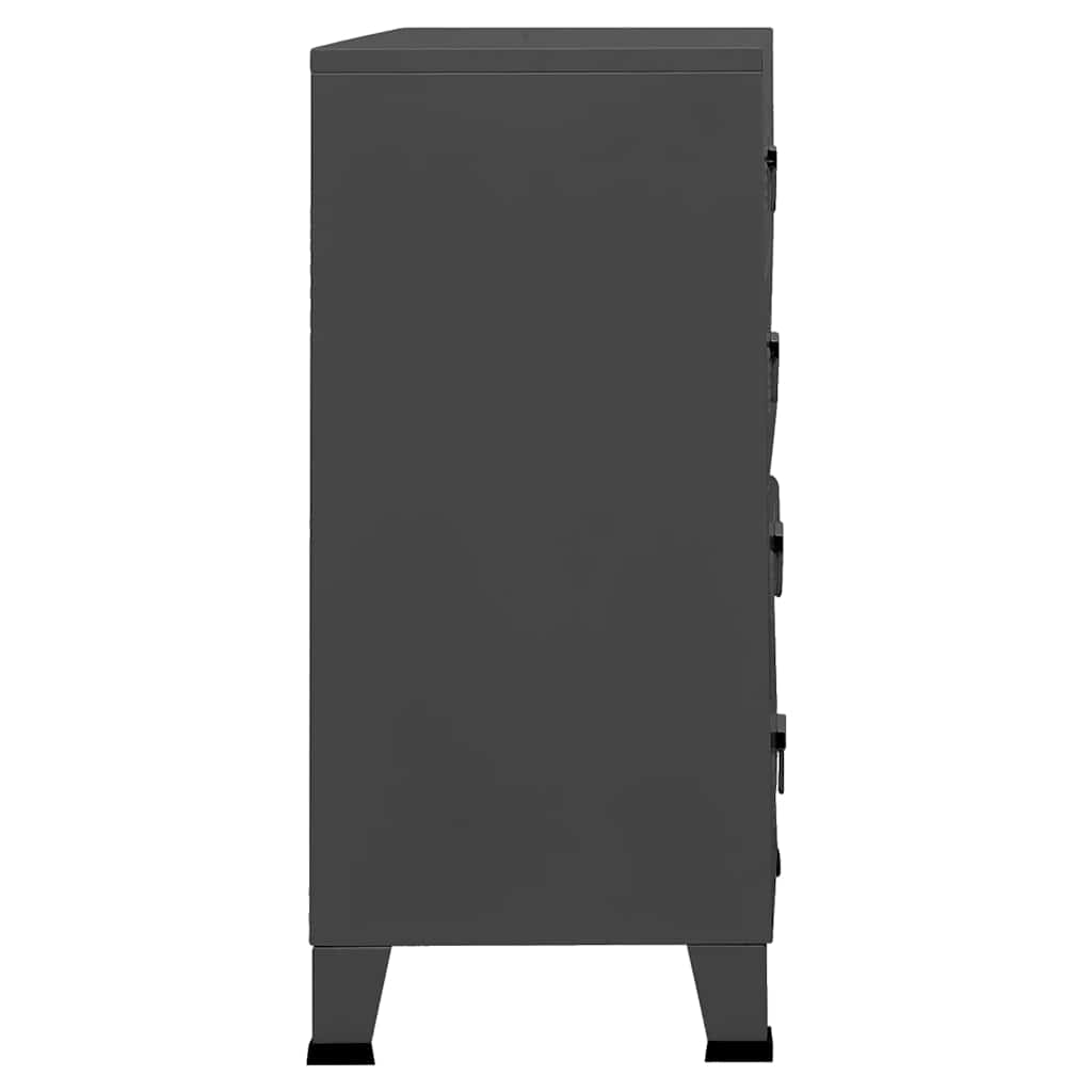 Kommode DIV.antrasitt 78x40x93 cm metall