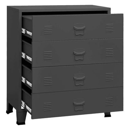 Kommode DIV.antrasitt 78x40x93 cm metall