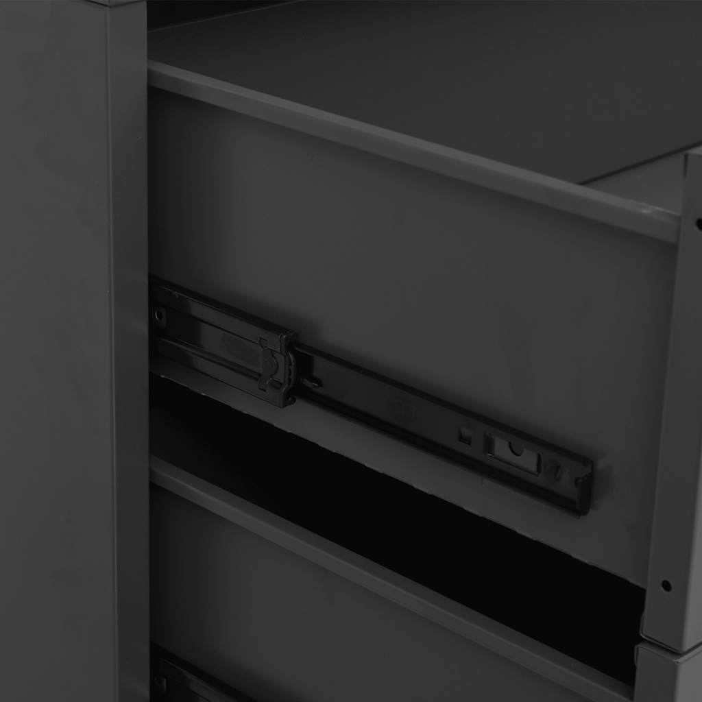 Kommode DIV.antrasitt 78x40x93 cm metall