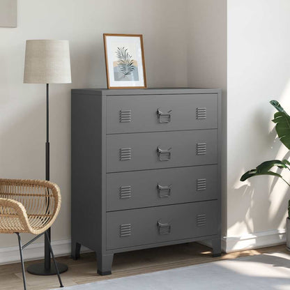 Kommode DIV.antrasitt 78x40x93 cm metall