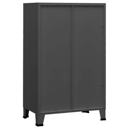 Oppbevaringskiste Industriell antrasitt 70x40x115 cm metall