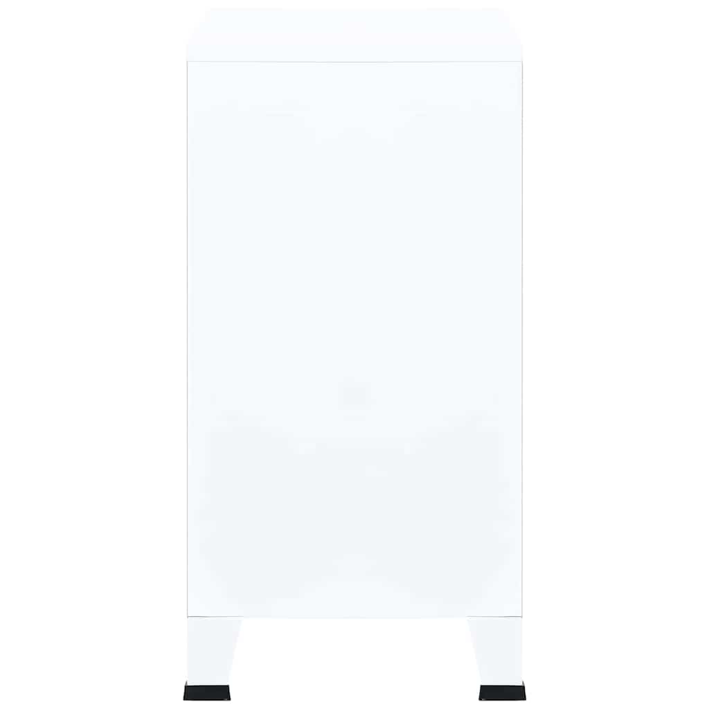 Oppbevaringskiste Industriell Hvit 75x40x80 cm stål