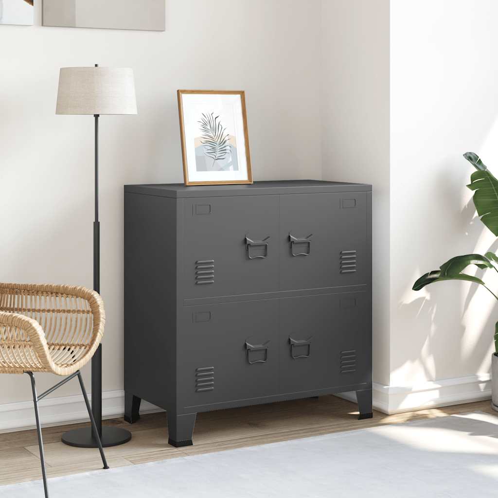 Skap DIV. antrasitt 75x40x80 cm stål