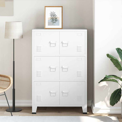 Skap DIV. Hvit 75x40x115 cm metall