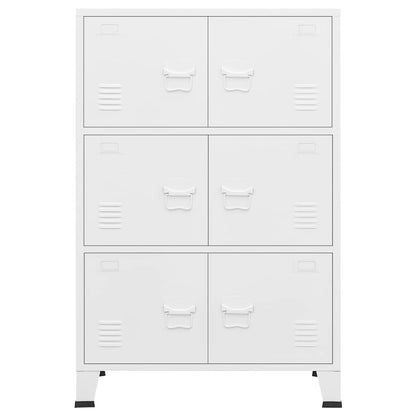 Skap DIV. Hvit 75x40x115 cm metall