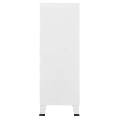 Skap DIV. Hvit 75x40x115 cm metall