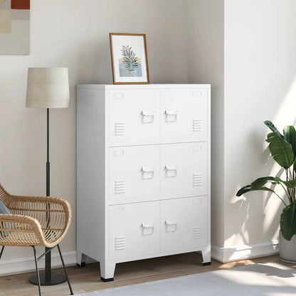 Skap DIV. Hvit 75x40x115 cm metall