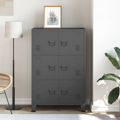 Skap DIV. antrasitt 75x40x115 cm metall