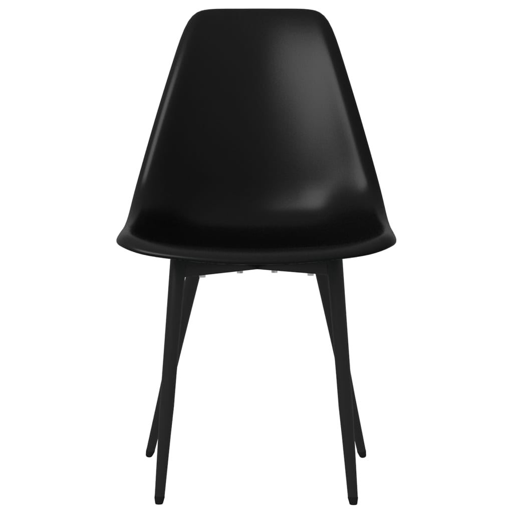 Spisestoler 6 stk svart PP