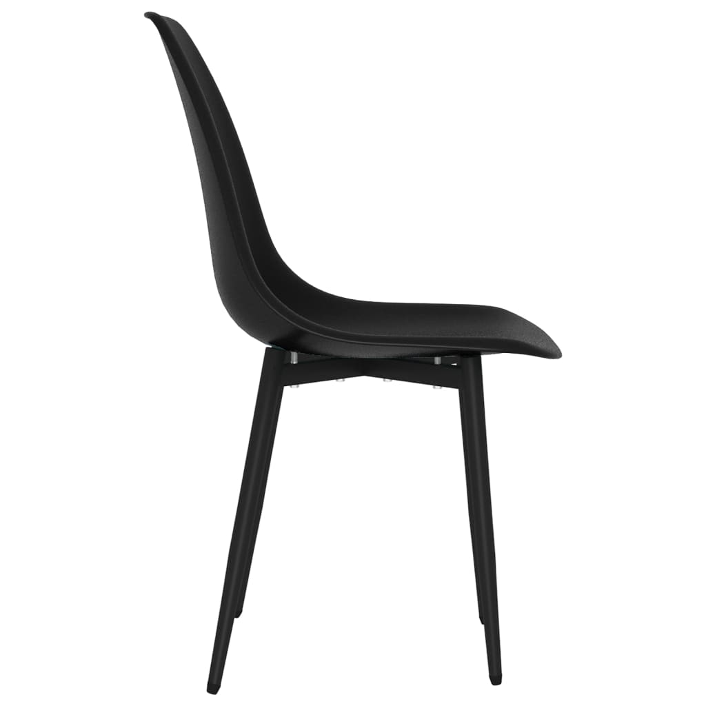 Spisestoler 6 stk svart PP