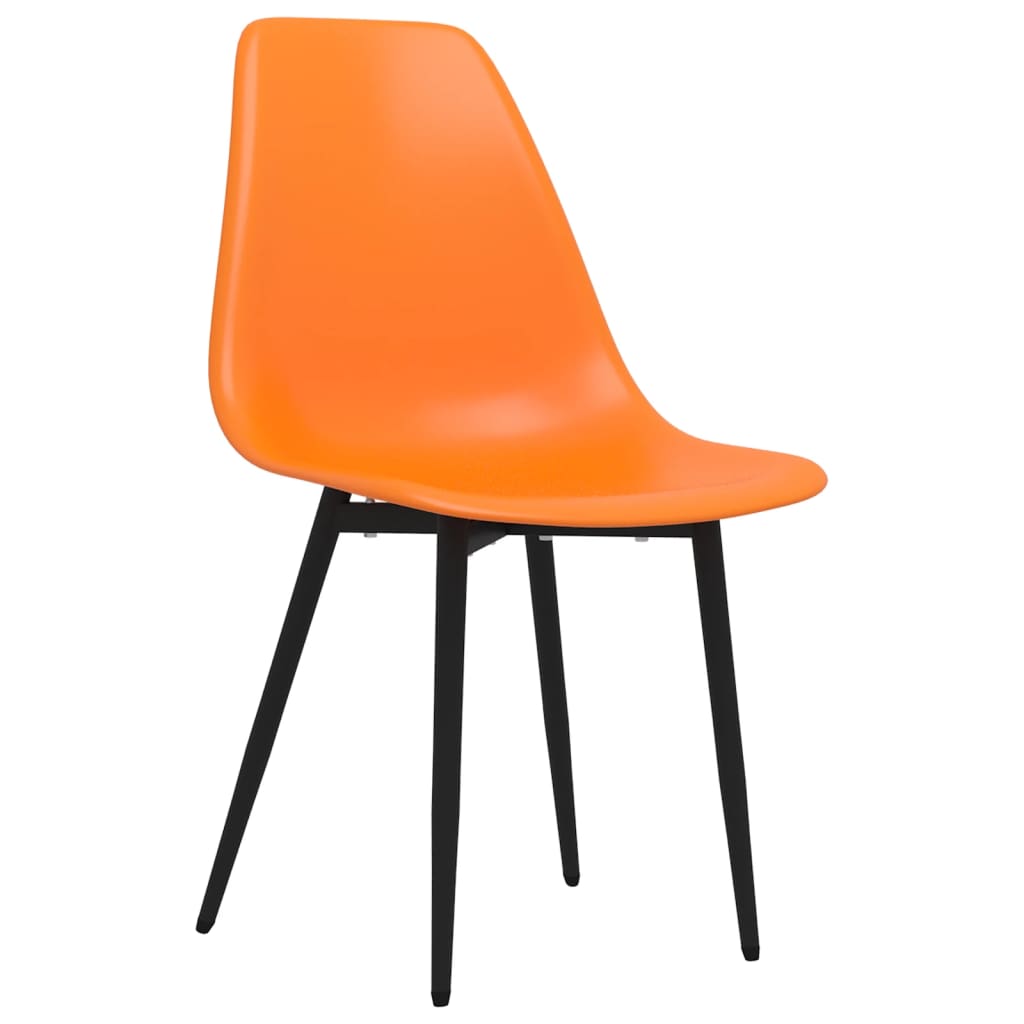 Spisestoler 6 stk oransje PP