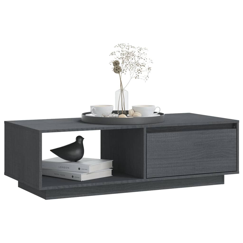 Salongbord Sofabord Grå 110x50x33,5 cm heltre furu