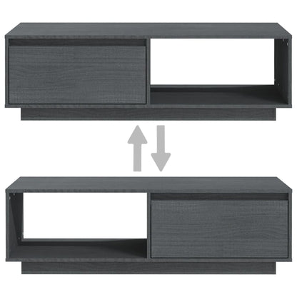 Salongbord Sofabord Grå 110x50x33,5 cm heltre furu