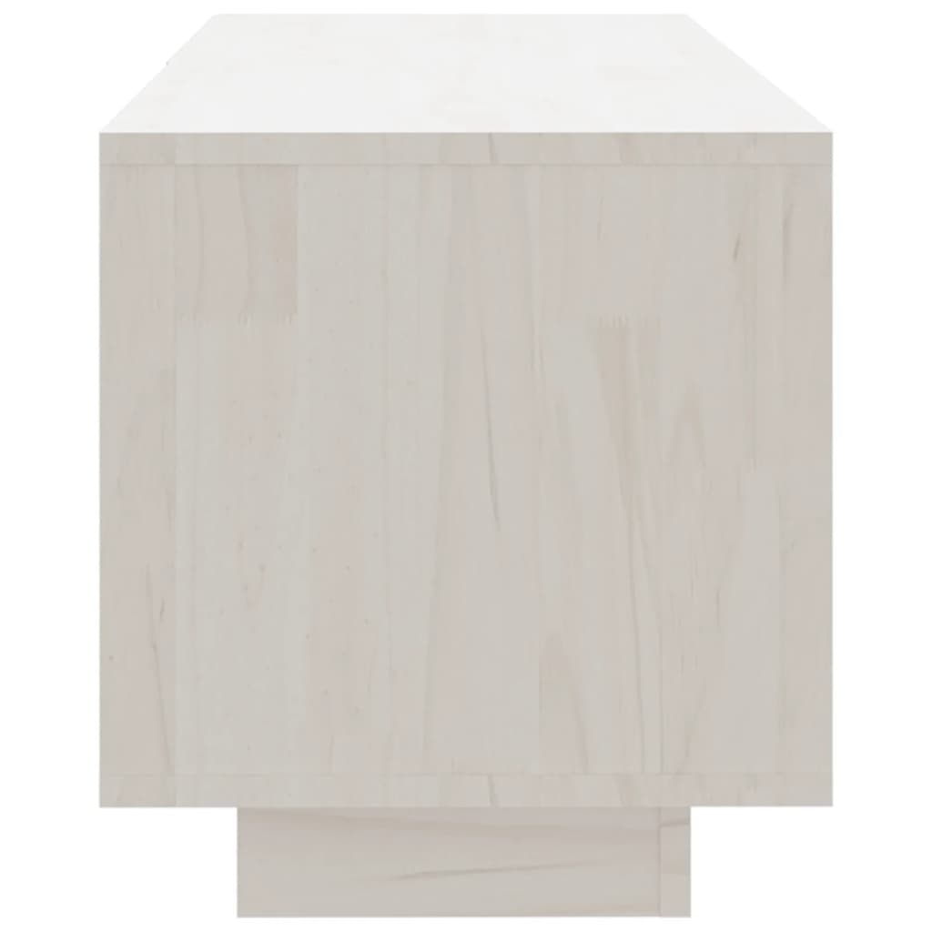 TV-Møbel Hvit Tv-benk 110x30x33,5 cm heltre furu