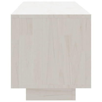 TV-Møbel Hvit Tv-benk 110x30x33,5 cm heltre furu