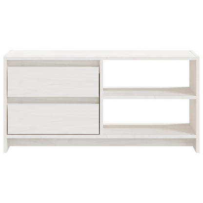 TV-Møbel Hvit Tv-benk 80x31x39 cm heltre furu