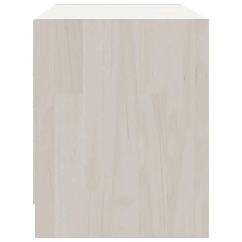 TV-Møbel Hvit Tv-benk 80x31x39 cm heltre furu