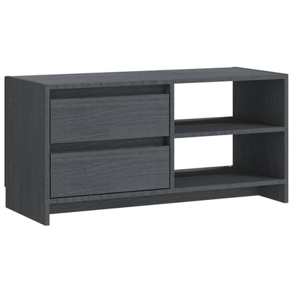 TV-Møbel Grå TV-benk 80x31x39 cm heltre furu