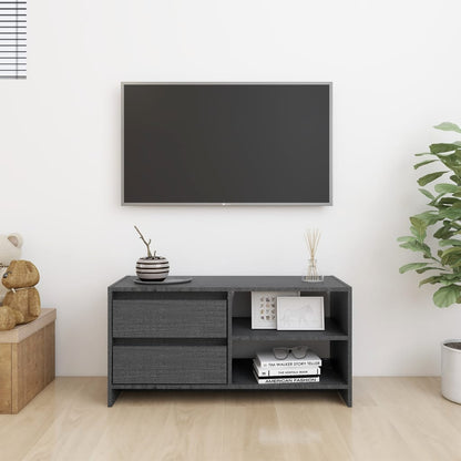 TV-Møbel Grå TV-benk 80x31x39 cm heltre furu