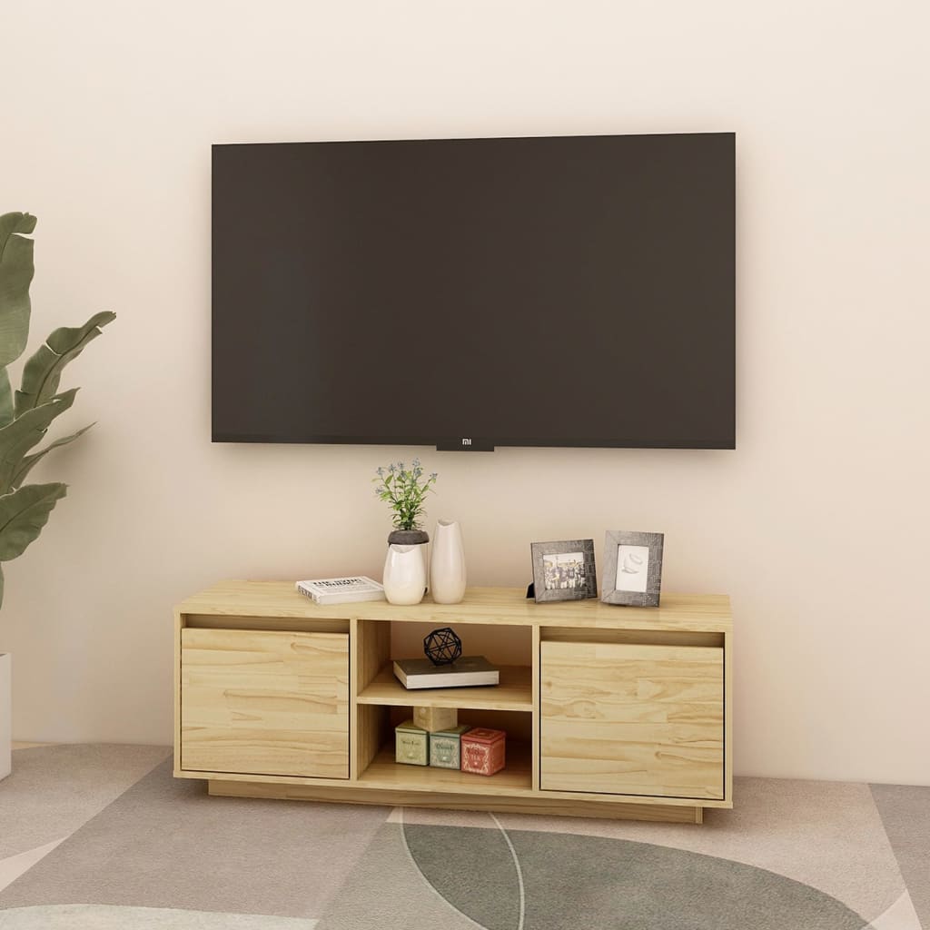 TV-Møbel Tre TV-benk heltre furu 110x30x40 cm