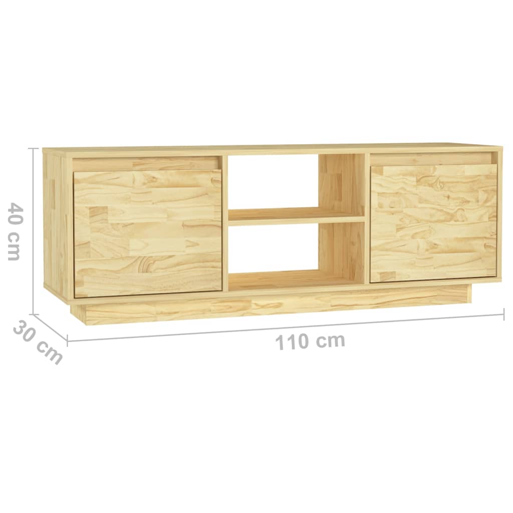 TV-Møbel Tre TV-benk heltre furu 110x30x40 cm