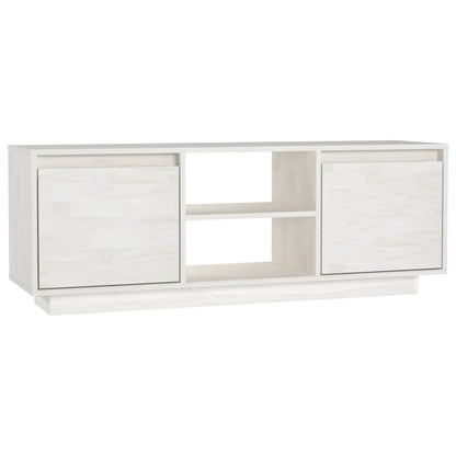 TV-Møbel Hvit Tv-benk 110x30x40 cm heltre furu
