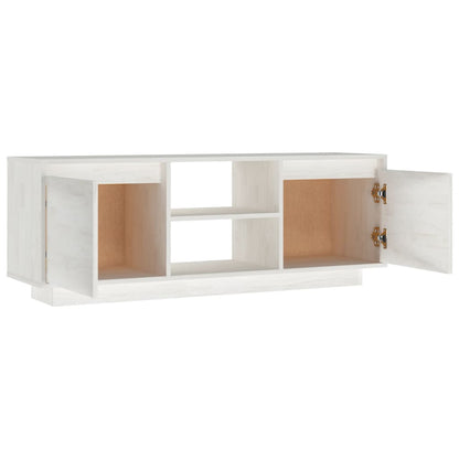 TV-Møbel Hvit Tv-benk 110x30x40 cm heltre furu